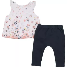 Virágos-kék szett (62) baba