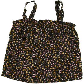 Primark Virágos fekete felső (134) lány