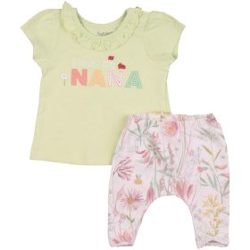 Zöld-virágos szett (56) baba