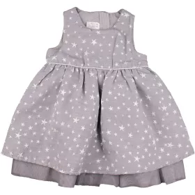 H&M Csillagos szürke ruha (68) baba