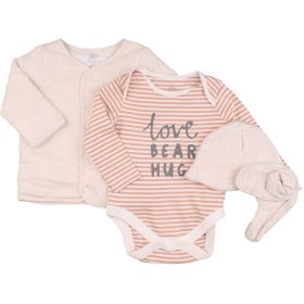 F&F Csíkos-bézs szett (62) baba