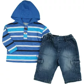 Csíkos-farmer szett (68) baba