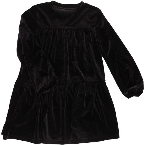 Fekete bársony ruha (128) kislány