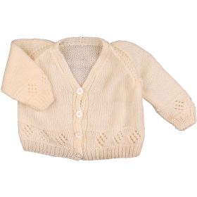 Bézs kötött kardigán (62-68) baba