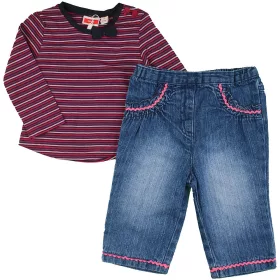 Csíkos-kék szett (68) baba