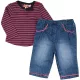 Csíkos-kék szett (68) baba