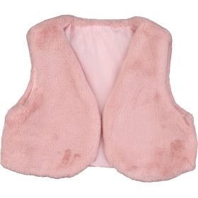 Rózsaszín prémes mellény (98) kislány