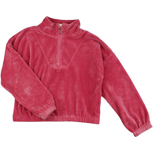 Rózsaszín plüss pulóver (128) kislány