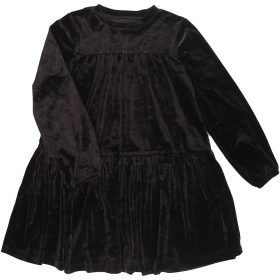 Fekete bársonyruha (128) kislány