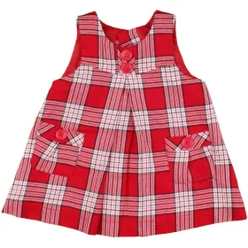 St Bernard Kockás piros ruha (68) baba