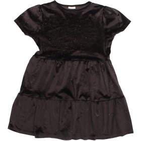 F&F Fekete bársonyruha (134) lány