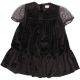 F&F Fekete bársony ruha (98) kislány