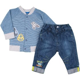 Csíkos-kék szett (68) baba