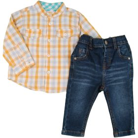 Mothercare Kockás-farmer szett (74) baba