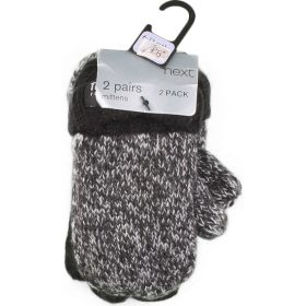 Next Fekete-melírozott kesztyű szett (6-12 hó) baba