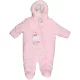 F&F Rózsaszín polár overál (68) baba