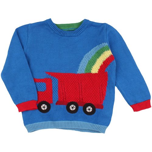 Járműves pulóver (92) kisfiú