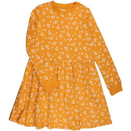 F&F Virágos mustár ruha (146) lány