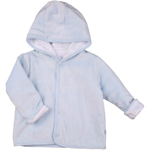 Marks&Spencer Kék plüss kabát (68-74) baba