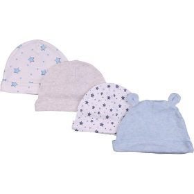Csillagos-kék sapka szett (0-6 hó) baba