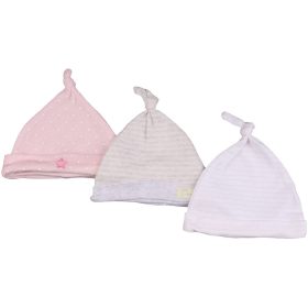 Csíkos-pöttyös sapka szett (6-12 hó) baba