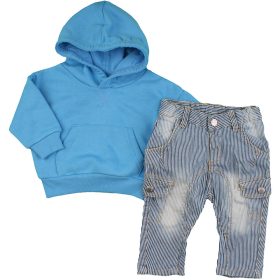 Kék-csíkos szett (62) baba