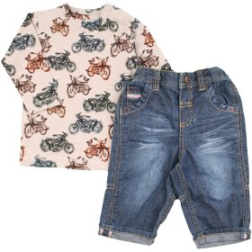 Motoros-kék szett (68) baba