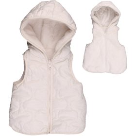 F&F Törtfehér kifordítható mellény (92) kislány