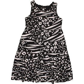 F&F Mintás fekete ruha (152) lány