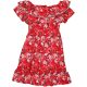Virágos piros ruha (164) tini lány