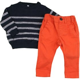 Csíkos-narancs szett (68) baba