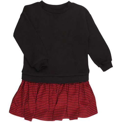 Fekete-mintás ruha (116) kislány