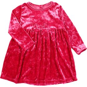 St Bernard Ciklámen bársony ruha (80) baba