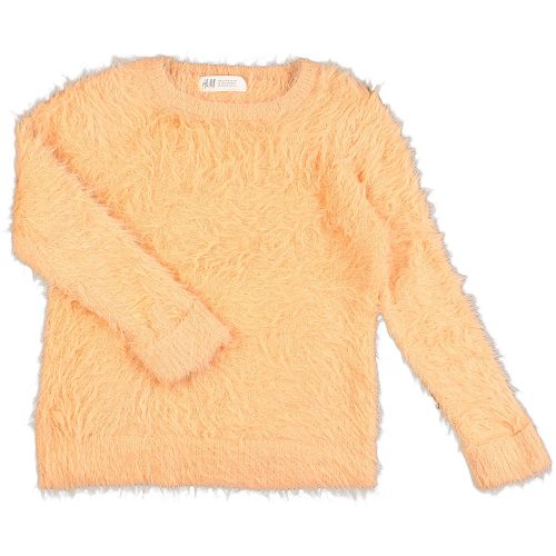 H&M Drapp szőrös pulóver (122-128) kislány