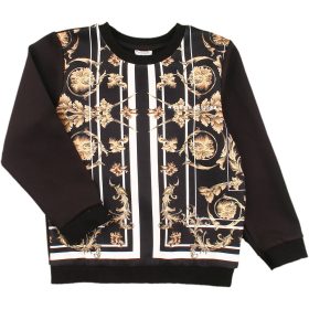 River Island Mintás fekete pulóver (104) kisfiú