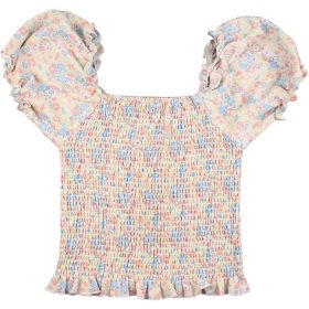 Virágos gumírozott felső (146-152) lány