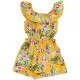Primark Virágos mustár playsuit (128) kislány
