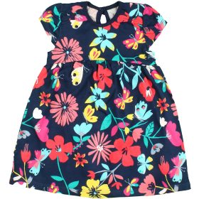 George Virágos kék ruha (68) baba