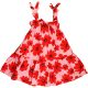 F&F Pirosvirágos ruha (110-116) kislány