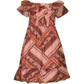 River Island Mintás barack ruha (122) kislány