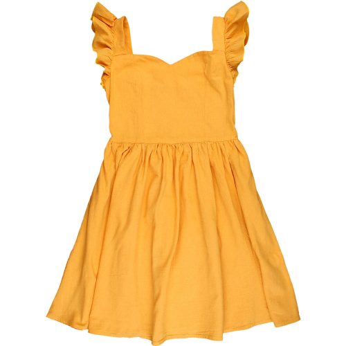 Mustár ruha (140-146) lány