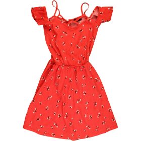 New Look Virágos korall ruha (134) lány