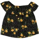 Primark Virágos fekete felső (146) lány