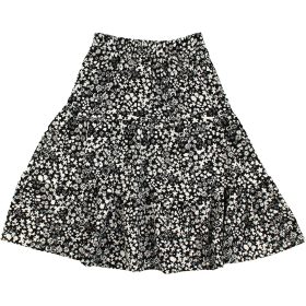F&F Virágos fekete szoknya (116) kislány