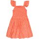 Virágos narancs ruha (110-116) kislány