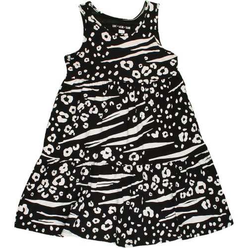 F&F Mintás fekete ruha (128) kislány