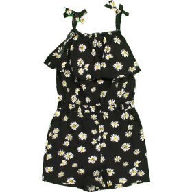 Pep&Co Virágos fekete playsuit (140) lány