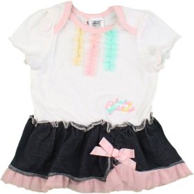 Fehér-farmerkék ruha (68) baba