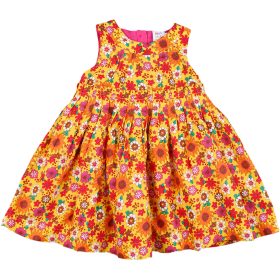 Miniclub Virágos sárga ruha (68) baba