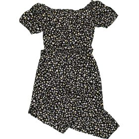 Primark Mintás fekete playsuit (146) lány